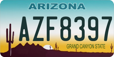 AZ license plate AZF8397