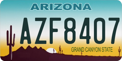 AZ license plate AZF8407