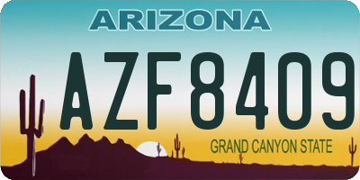 AZ license plate AZF8409