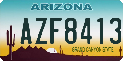 AZ license plate AZF8413