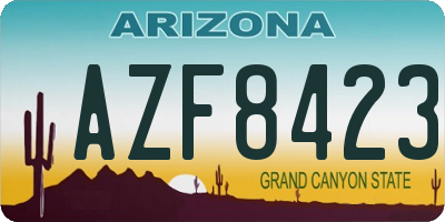 AZ license plate AZF8423