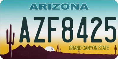 AZ license plate AZF8425
