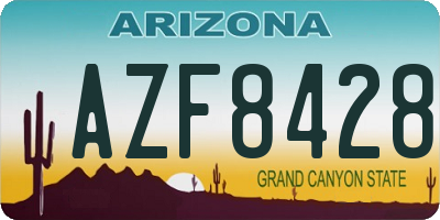 AZ license plate AZF8428