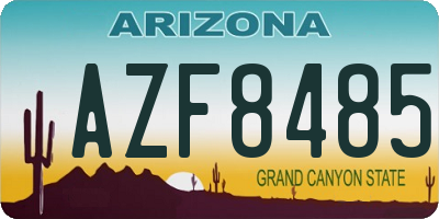AZ license plate AZF8485