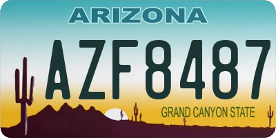 AZ license plate AZF8487