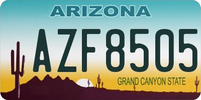 AZ license plate AZF8505