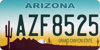 AZ license plate AZF8525