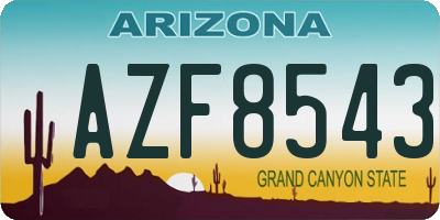 AZ license plate AZF8543