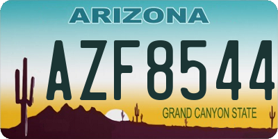 AZ license plate AZF8544