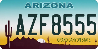 AZ license plate AZF8555