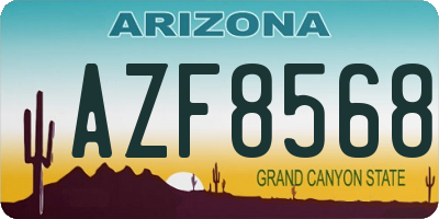 AZ license plate AZF8568