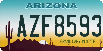 AZ license plate AZF8593
