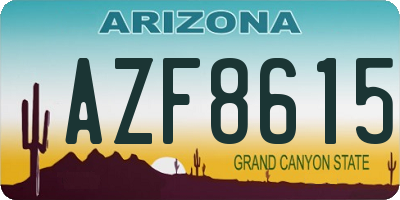 AZ license plate AZF8615
