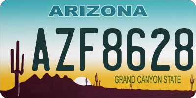 AZ license plate AZF8628
