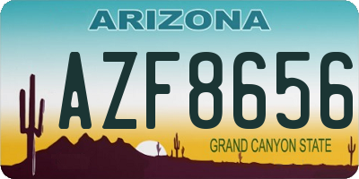 AZ license plate AZF8656