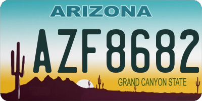 AZ license plate AZF8682