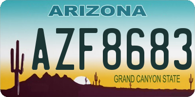 AZ license plate AZF8683