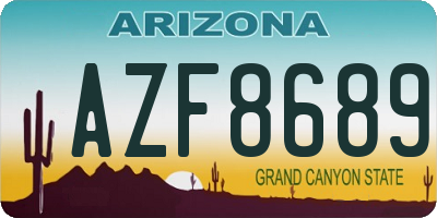 AZ license plate AZF8689