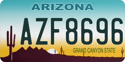 AZ license plate AZF8696
