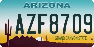 AZ license plate AZF8709