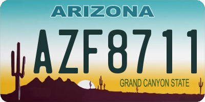 AZ license plate AZF8711
