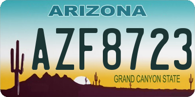 AZ license plate AZF8723