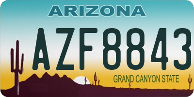 AZ license plate AZF8843