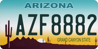 AZ license plate AZF8882
