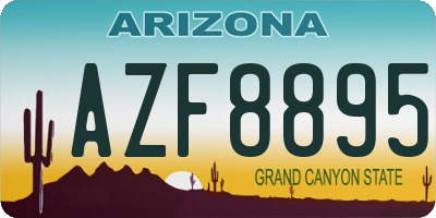 AZ license plate AZF8895
