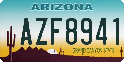AZ license plate AZF8941