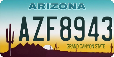 AZ license plate AZF8943