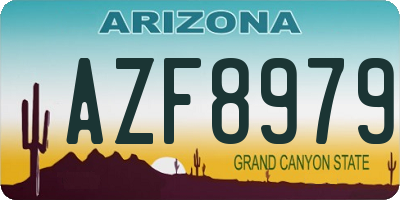 AZ license plate AZF8979