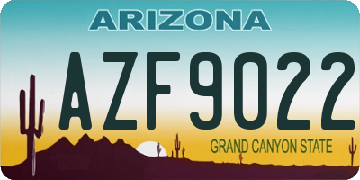 AZ license plate AZF9022