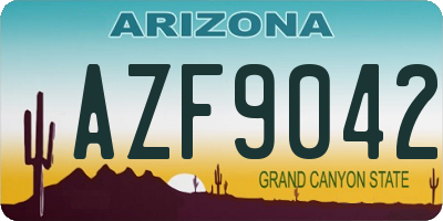 AZ license plate AZF9042