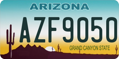 AZ license plate AZF9050