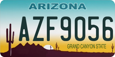 AZ license plate AZF9056