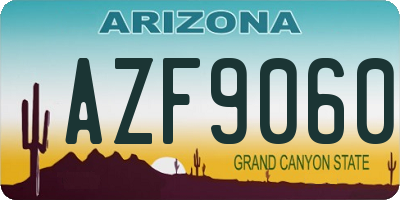 AZ license plate AZF9060