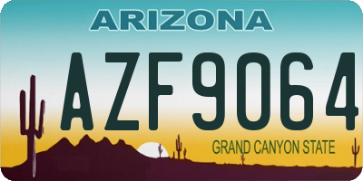AZ license plate AZF9064