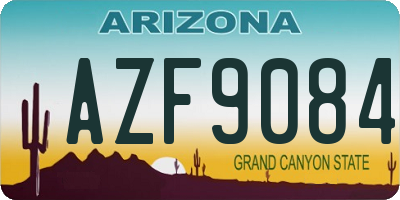 AZ license plate AZF9084