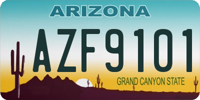 AZ license plate AZF9101