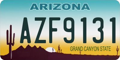 AZ license plate AZF9131
