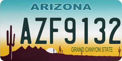 AZ license plate AZF9132