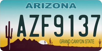 AZ license plate AZF9137