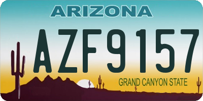 AZ license plate AZF9157