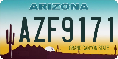 AZ license plate AZF9171
