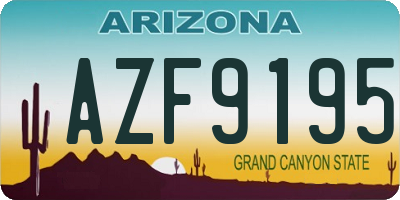 AZ license plate AZF9195
