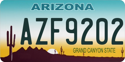 AZ license plate AZF9202