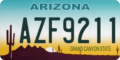 AZ license plate AZF9211