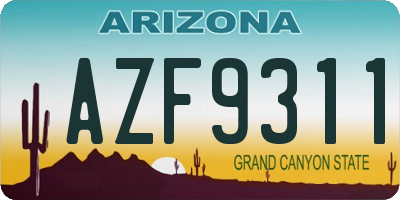 AZ license plate AZF9311