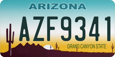 AZ license plate AZF9341